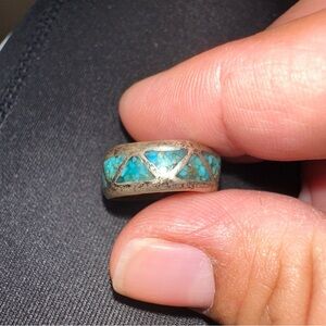 Turquoise Silver Band Ring